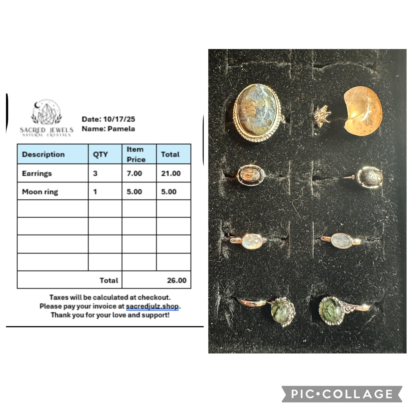 Checkout Link for Sacred Jewels Tiktok Lives