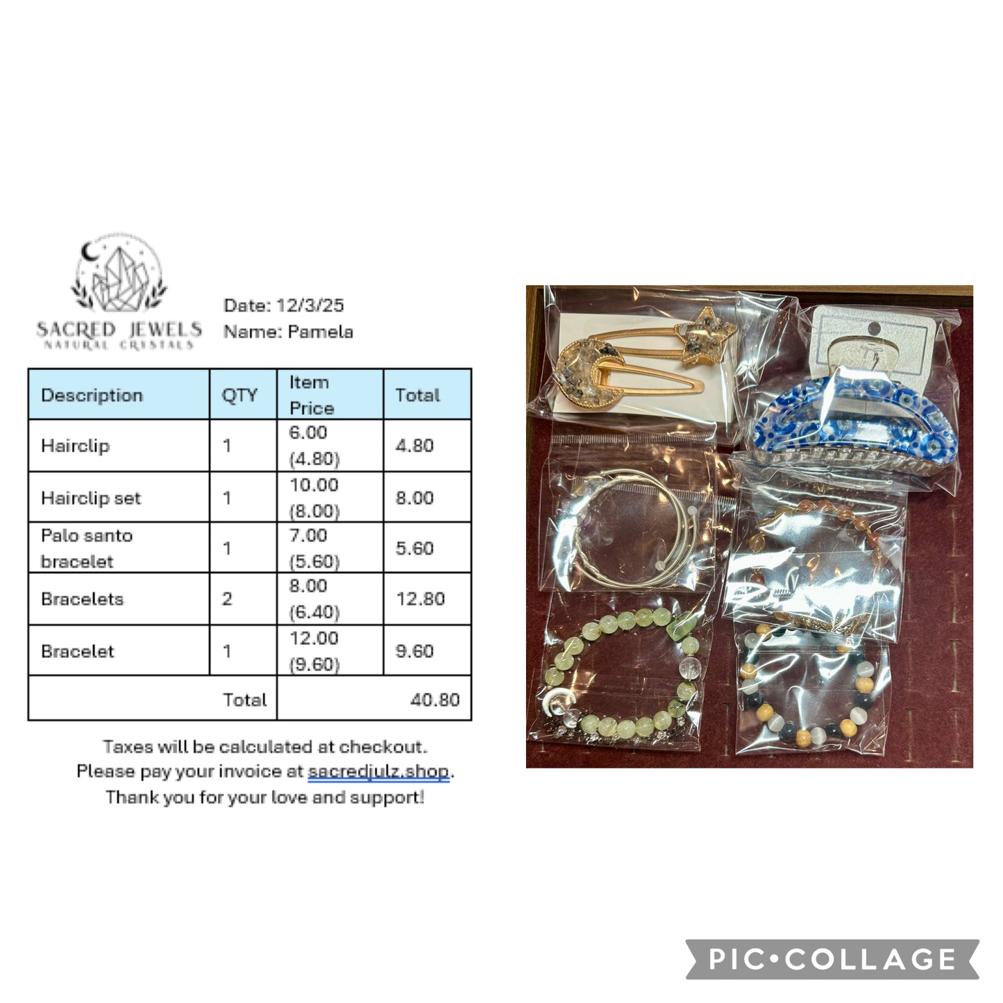 Checkout Link for Sacred Jewels Tiktok Lives