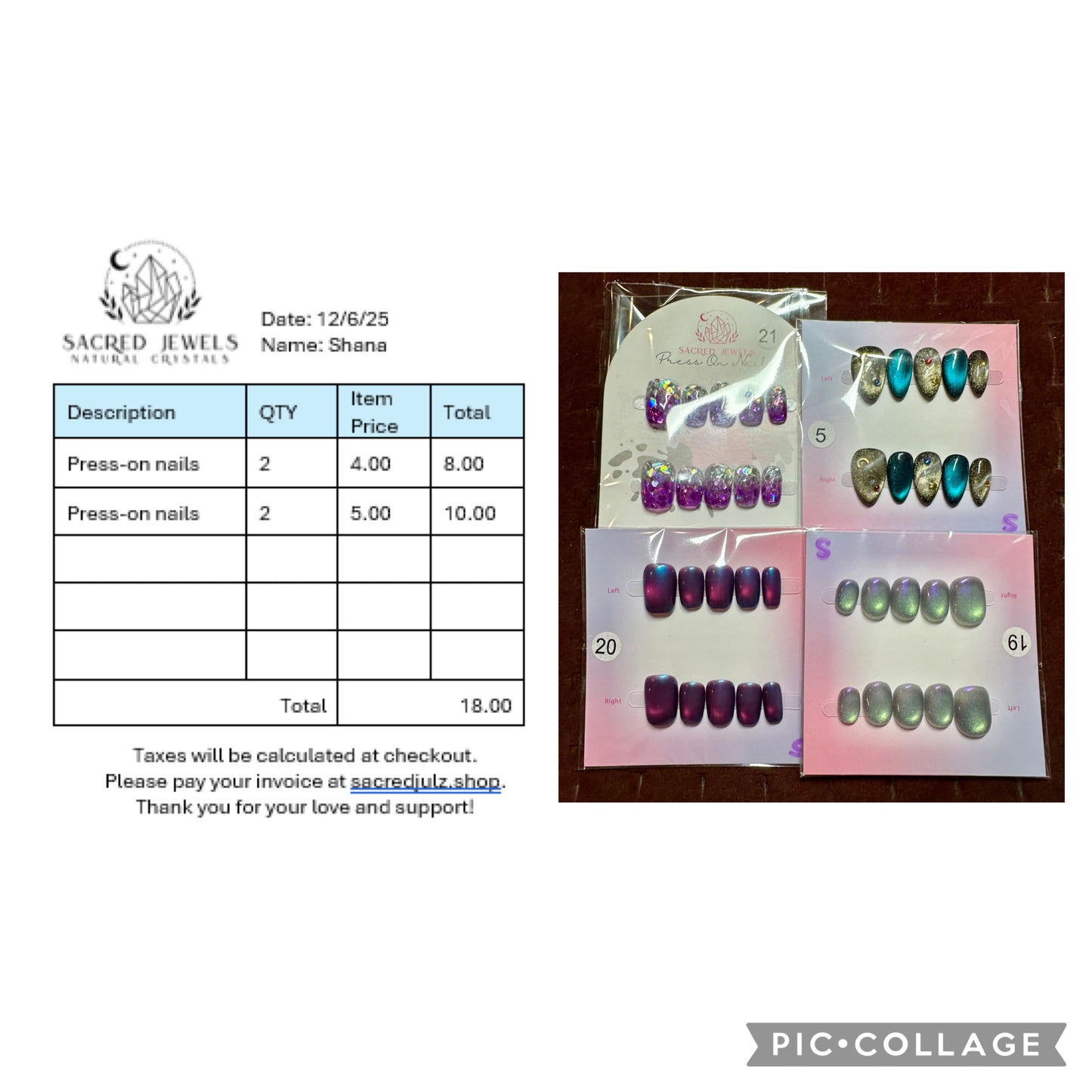 Checkout Link for Sacred Jewels Tiktok Lives