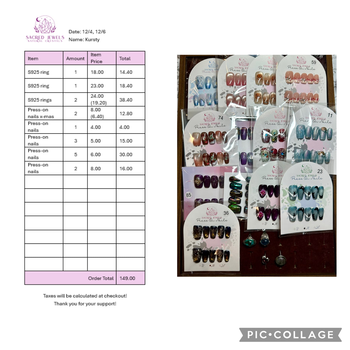 Checkout Link for Sacred Jewels Tiktok Lives