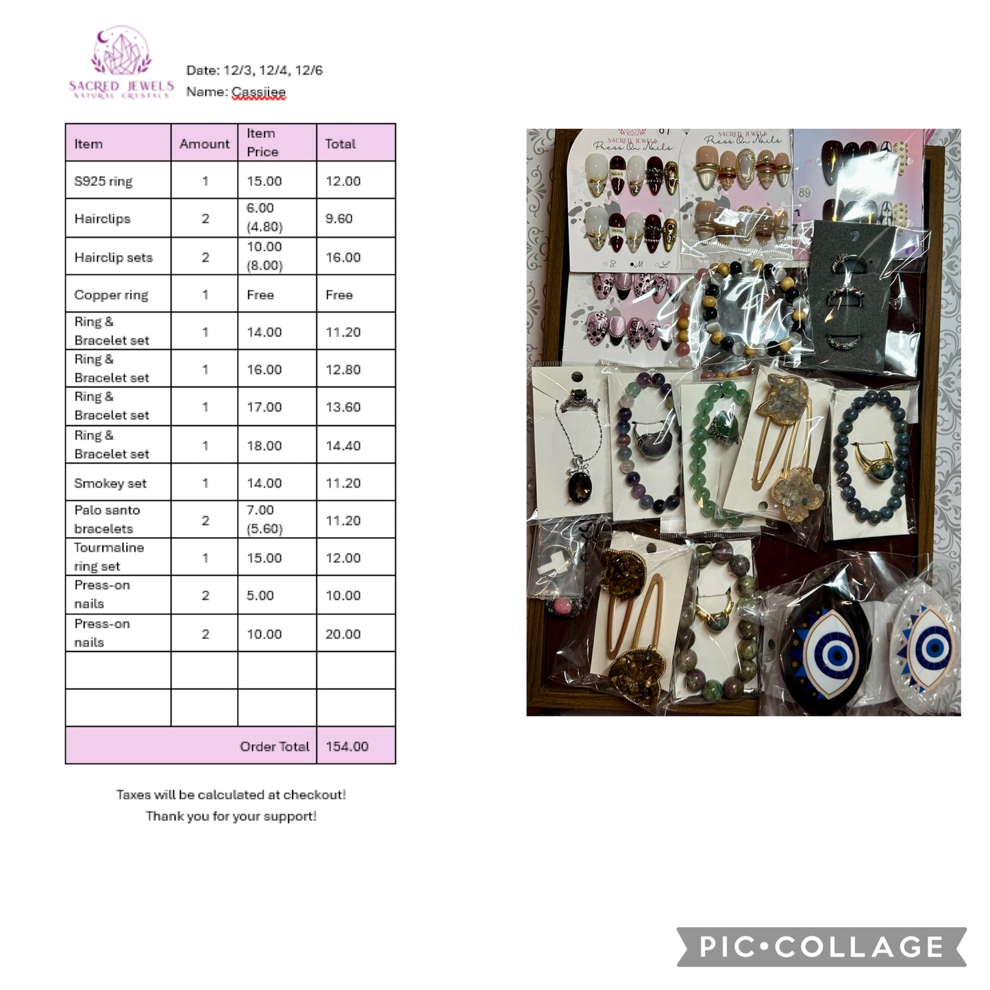 Checkout Link for Sacred Jewels Tiktok Lives