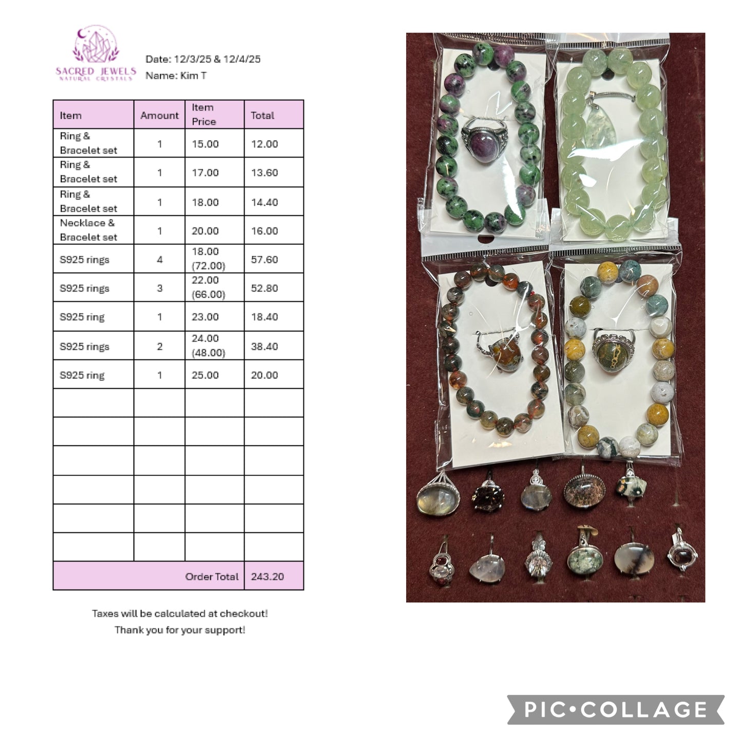 Checkout Link for Sacred Jewels Tiktok Lives