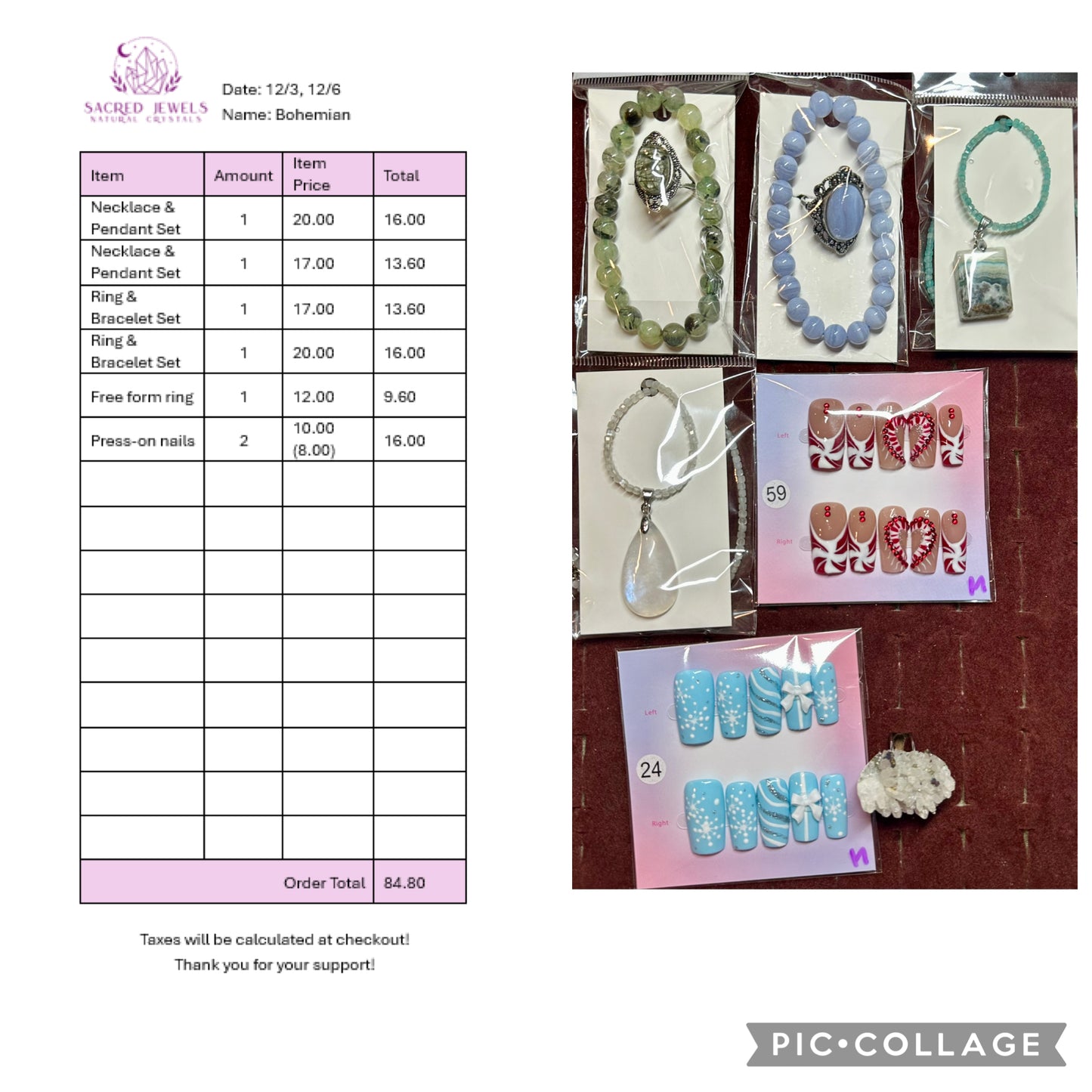 Checkout Link for Sacred Jewels Tiktok Lives