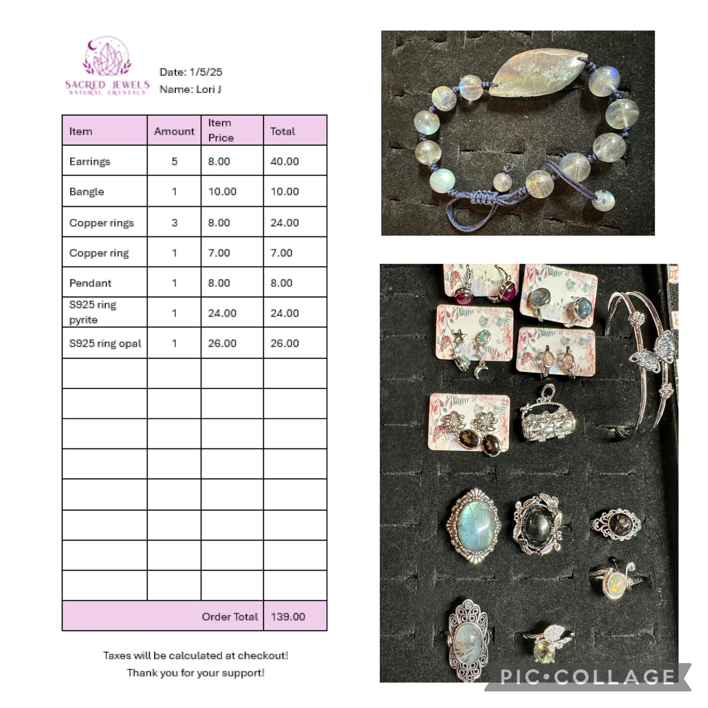 Checkout Link for Sacred Jewels Tiktok Lives