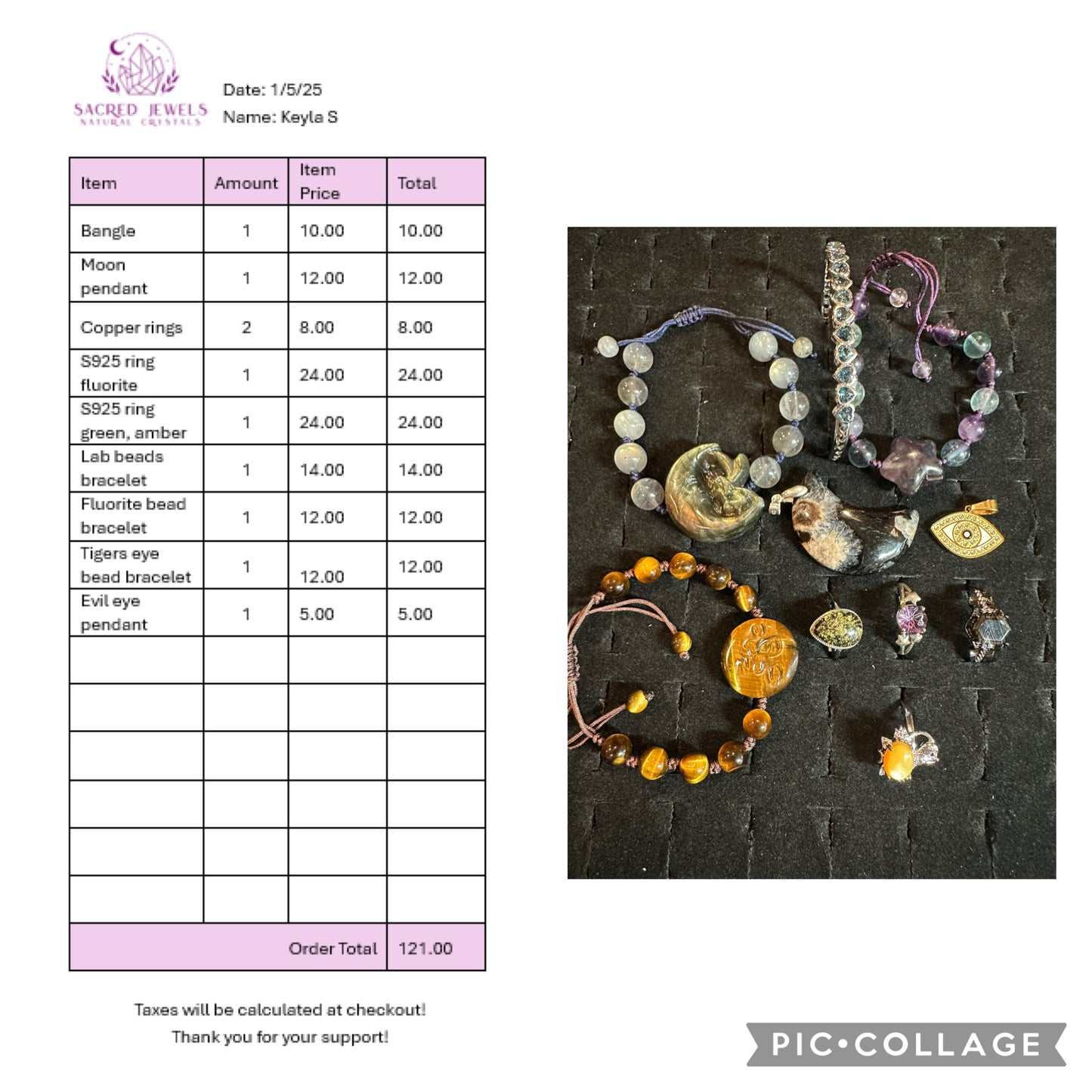 Checkout Link for Sacred Jewels Tiktok Lives