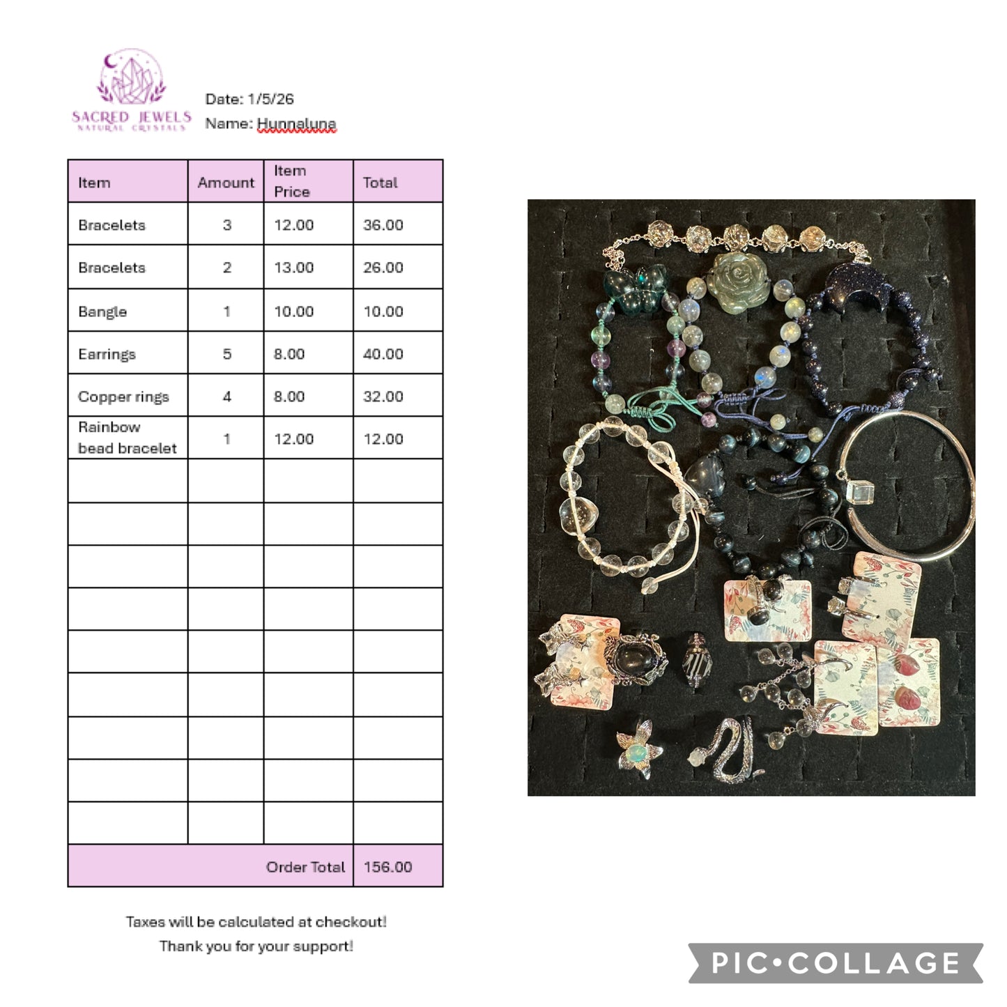 Checkout Link for Sacred Jewels Tiktok Lives