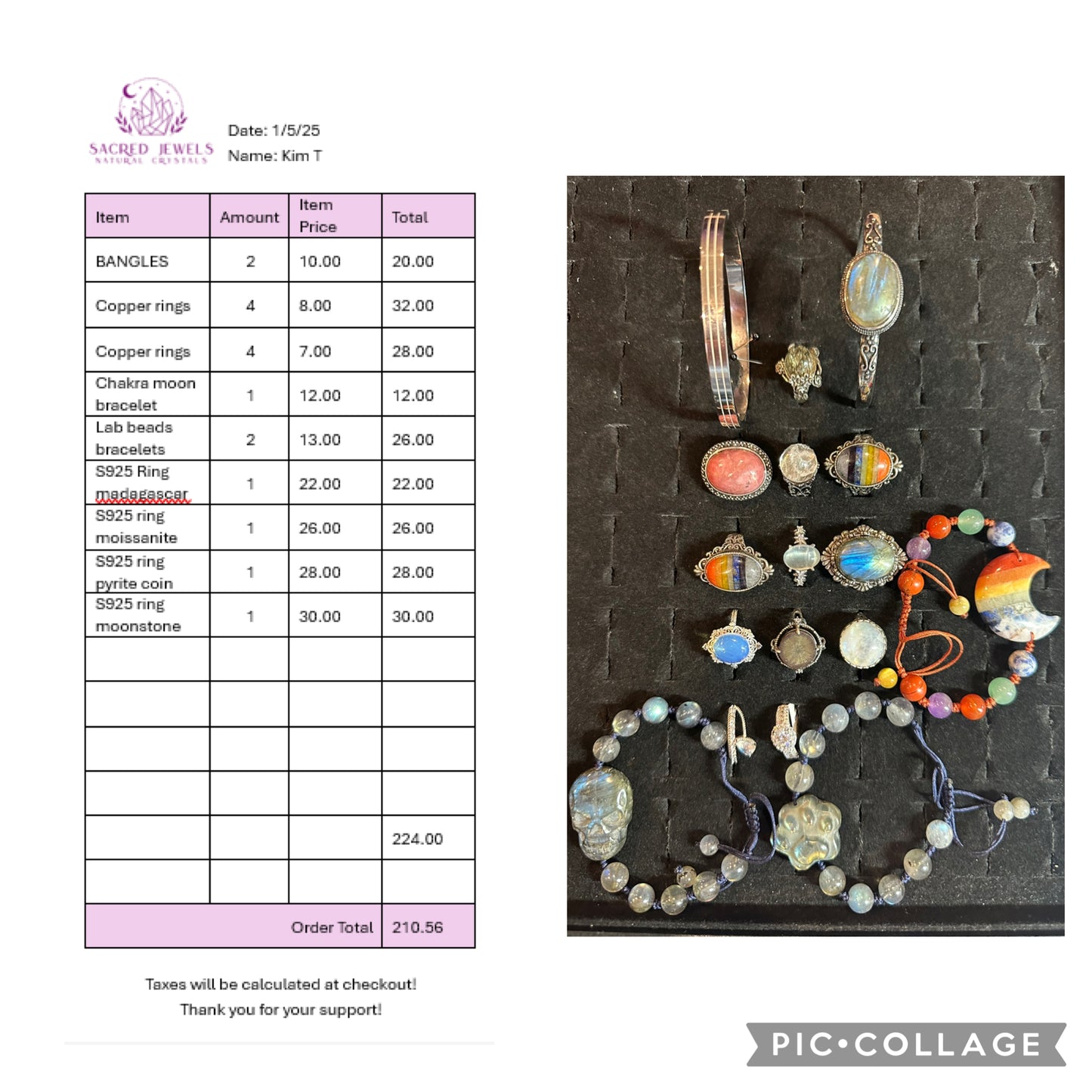 Checkout Link for Sacred Jewels Tiktok Lives